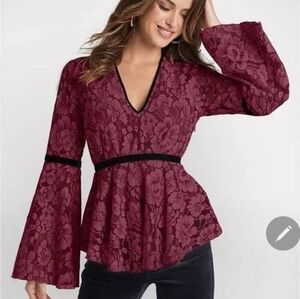 NWOT VENUS 18 lace bell sleeve blouse